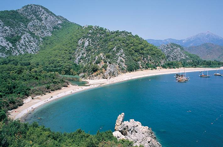 Antalya Olympos Örenyeri Likya Birliği  Helenistik Dönem'de kurulan kent Servilius İsaurieus Olympos Örenyeri'nin genel görünümü